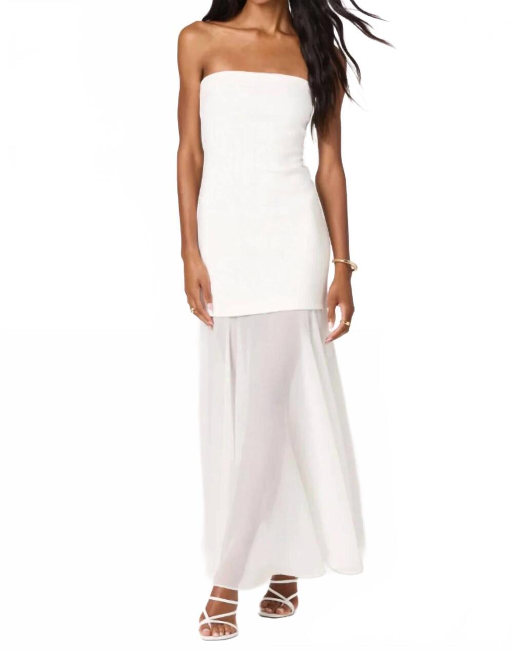 NEW ASTR lizet maxi dress in white - Picture 1 of 4